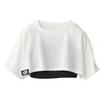 画像をギャラリービューアに読み込む, クロップド ブラキャミソール ショート丈Tシャツ セット キッズ 女の子 ダンス レピピアルマリオ 140~170cm かわいい シンプル 子供服 トップス ブラトップ キャミ スポーティー