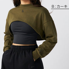 画像をギャラリービューアに読み込む, キャミブラ 短丈スウェット ダンス トレーニング 女の子 女子 かわいい シンプル repipi armario レピピアルマリオ 140~170cm トップス スウェット トレーナー キャミ スポーティー