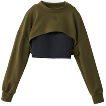 画像をギャラリービューアに読み込む, キャミブラ 短丈スウェット ダンス トレーニング 女の子 女子 かわいい シンプル repipi armario レピピアルマリオ 140~170cm トップス スウェット トレーナー キャミ スポーティー