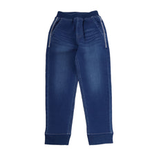 画像をギャラリービューアに読み込む, 男の子 長ズボン ロングパンツ パンツ ズボン デニム ボトム 110~160cm (ジョガーパンツ ニット風デニム ジーンズ ジーパン ボーイズ ボーイ キッズ ジュニア 男児 子供 子供服 ボトムス 通園 通学 デイリー) (在庫限り)