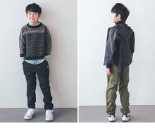画像をギャラリービューアに読み込む, 男の子 シャギーパンツ 裏起毛 長ズボン ロングパンツ ボトムス 140~170cm (ストレッチ ズボン キッズ ジュニア こども 子ども 子供服 通学 デイリー) (在庫限り)