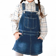 画像をギャラリービューアに読み込む, ジャンパースカート キッズ デニム ストレッチ ジャンスカ 子供服 女の子 ワンピース 80~160cm スカート 子供 ジュニア こども ボトムス 通園 通学 デイリー カジュアル