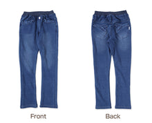 画像をギャラリービューアに読み込む, 女の子 裏起毛 デニム 長ズボン ロングパンツ ボトムス 90~160cm (スキニーパンツ シャギーパンツ デニム ジーパン ジーンズ ストレッチ ズボン キッズ ジュニア こども 子供 子供服 ボトムス 通園 通学 デイリー) (在庫限り)