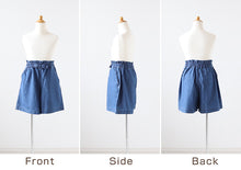 画像をギャラリービューアに読み込む, 女の子 キュロット キッズ スカーチョ ショートパンツ ガウチョ 子供服 夏 ボトムス 110~160cm 薄手 涼しい デニム 子供 綿100% コットン ガールズ ガール 女子 ジュニア 女児 ボトム 通園 通学 デイリー (在庫限り)