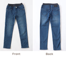画像をギャラリービューアに読み込む, 女の子 長ズボン デニム 裏起毛 パンツ ズボン ジーパン 110~160cm 秋 冬 秋冬 暖かい 女子 キッズ ジュニア 女児 子供 子供服 ボトムス 通園 通学 デイリー