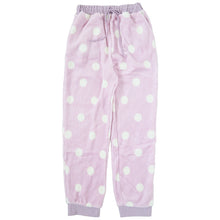 画像をギャラリービューアに読み込む, ルームパンツ レディース 冬 裏起毛 パジャマ ズボン かわいい あったかい ルームウェア 部屋着 M-L ジョガーパンツ もこもこ ルームウエア ボトム パンツ やわらかい 柄 防寒対策 ボーダー チェック ドット 婦人 女性 女子