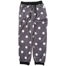 画像をギャラリービューアに読み込む, ルームパンツ レディース 冬 裏起毛 パジャマ ズボン かわいい あったかい ルームウェア 部屋着 M-L ジョガーパンツ もこもこ ルームウエア ボトム パンツ やわらかい 柄 防寒対策 ボーダー チェック ドット 婦人 女性 女子