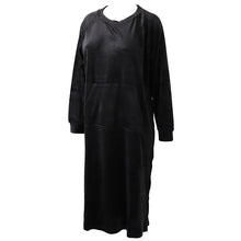 画像をギャラリービューアに読み込む, ルームワンピース レディース 秋 冬 パジャマ 薄手 起毛 伸縮性 ルームウエア M L ベロア のびのび 部屋着 くすみ シャギー 女性 婦人 やわらかい 長袖 ポケット