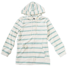 画像をギャラリービューアに読み込む, ルームウェア パーカー レディース もこもこ 冬 フード ルームウエア 部屋着 M-L パジャマ かわいい あったかい 秋 春 モコモコ やわらかい 柄 防寒対策 起毛 ボーダー チェック (在庫限り)