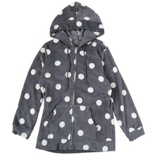 画像をギャラリービューアに読み込む, ルームウェア パーカー レディース もこもこ 冬 フード ルームウエア 部屋着 M-L パジャマ かわいい あったかい 秋 春 モコモコ やわらかい 柄 防寒対策 起毛 ボーダー チェック (在庫限り)