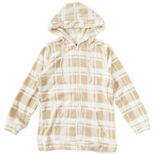 画像をギャラリービューアに読み込む, ルームウェア パーカー レディース もこもこ 冬 フード ルームウエア 部屋着 M-L パジャマ かわいい あったかい 秋 春 モコモコ やわらかい 柄 防寒対策 起毛 ボーダー チェック (在庫限り)