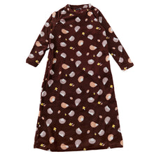 画像をギャラリービューアに読み込む, ルームウェア ワンピース 冬 長袖 レディース ルームウエア 部屋着 パジャマ かわいい あったかい M-L もこもこ 柄 起毛 ボーダー チェック 猫 ハリネズミ 花 無地 女性 女子 防寒対策 やわらかい