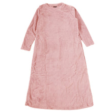 画像をギャラリービューアに読み込む, ルームウェア ワンピース 冬 長袖 レディース ルームウエア 部屋着 パジャマ かわいい あったかい M-L もこもこ 柄 起毛 ボーダー チェック 猫 ハリネズミ 花 無地 女性 女子 防寒対策 やわらかい