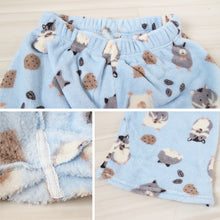 画像をギャラリービューアに読み込む, パジャマ レディース 冬 かわいい あったかい ルームウェア 長袖 婦人 前開き 部屋着 M-L やわらかい もこもこ 柄 上下 ボーダー 花柄 シマエナガ クマ ハリネズミ パンダ