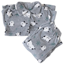 画像をギャラリービューアに読み込む, パジャマ レディース 冬 かわいい あったかい ルームウェア 長袖 婦人 前開き 部屋着 M-L やわらかい もこもこ 柄 上下 ボーダー 花柄 シマエナガ クマ ハリネズミ パンダ