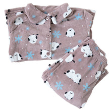 画像をギャラリービューアに読み込む, パジャマ レディース 冬 かわいい あったかい ルームウェア 長袖 婦人 前開き 部屋着 M-L やわらかい もこもこ 柄 上下 ボーダー 花柄 シマエナガ クマ ハリネズミ パンダ