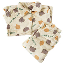 画像をギャラリービューアに読み込む, パジャマ レディース 冬 かわいい あったかい ルームウェア 長袖 婦人 前開き 部屋着 M-L やわらかい もこもこ 柄 上下 ボーダー 花柄 シマエナガ クマ ハリネズミ パンダ