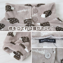 画像をギャラリービューアに読み込む, レディース カーディガン ルームウェア 冬 もこもこ チュニック 襟付き 柄 かわいい あったかい M-L ルームウエア 部屋着 パジャマ 冬用 暖かい 防寒 起毛 ハリネズミ ボーダー チェック ツリー ドット 犬 (在庫限り)