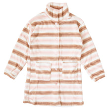 画像をギャラリービューアに読み込む, レディース カーディガン ルームウェア 冬 もこもこ チュニック 襟付き 柄 かわいい あったかい M-L ルームウエア 部屋着 パジャマ 冬用 暖かい 防寒 起毛 ハリネズミ ボーダー チェック ツリー ドット 犬 (在庫限り)