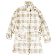 画像をギャラリービューアに読み込む, レディース カーディガン ルームウェア 冬 もこもこ チュニック 襟付き 柄 かわいい あったかい M-L ルームウエア 部屋着 パジャマ 冬用 暖かい 防寒 起毛 ハリネズミ ボーダー チェック ツリー ドット 犬 (在庫限り)