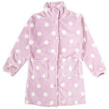 画像をギャラリービューアに読み込む, レディース カーディガン ルームウェア 冬 もこもこ チュニック 襟付き 柄 かわいい あったかい M-L ルームウエア 部屋着 パジャマ 冬用 暖かい 防寒 起毛 ハリネズミ ボーダー チェック ツリー ドット 犬 (在庫限り)