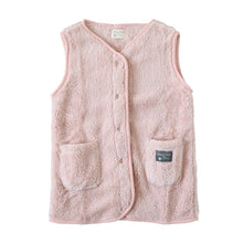 画像をギャラリービューアに読み込む, キッズ スリーパー もこもこ 冬 シープタッチ ベスト ノースリーブ 100-130cm 着る毛布 子供 男の子 女の子 ボア 袖なし 前開き 暖かい 防寒 寒さ対策 子供服 ルームウェア パジャマ あったか 100 110 120 130