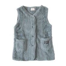 画像をギャラリービューアに読み込む, キッズ スリーパー もこもこ 冬 シープタッチ ベスト ノースリーブ 100-130cm 着る毛布 子供 男の子 女の子 ボア 袖なし 前開き 暖かい 防寒 寒さ対策 子供服 ルームウェア パジャマ あったか 100 110 120 130
