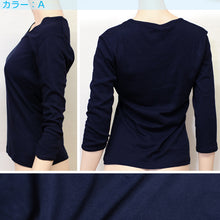 画像をギャラリービューアに読み込む, セーラー服 インナー 7分袖 綿100% 女子 vネック OLIVE des OLIVE S~BL 制服の下 tシャツ 下着 女の子 小学生 中学生 高校生