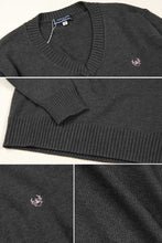 画像をギャラリービューアに読み込む, スクールセーター 女子 コットン 制服 ニット Vネック S~L OLIVE des OLIVE スクールニット 学生 女子高生 女の子 レディース 防寒 綿 ワンポイント (送料無料) (在庫限り)