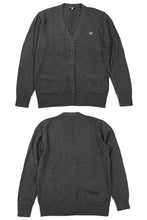 画像をギャラリービューアに読み込む, スクール カーディガン 女子 コットン 綿 制服 ニット ワンポイント 刺繍 S スクールカーディガン 学生 女の子 女子高生 中学生 防寒 洗える おしゃれ (送料無料) (在庫限り)