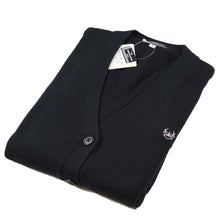 画像をギャラリービューアに読み込む, スクール カーディガン 女子 コットン 綿 制服 ニット ワンポイント 刺繍 S スクールカーディガン 学生 女の子 女子高生 中学生 防寒 洗える おしゃれ (送料無料) (在庫限り)