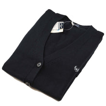 画像をギャラリービューアに読み込む, スクール カーディガン 女子 コットン 綿 制服 ニット ワンポイント 刺繍 S スクールカーディガン 学生 女の子 女子高生 中学生 防寒 洗える おしゃれ (送料無料) (在庫限り)