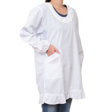 画像をギャラリービューアに読み込む, 和装・洋装 割烹着 フリル付き M・L (着物用 白 黒 エプロン レース 冠婚葬祭 礼装 お葬式 女性用 婦人用 ひらひら) (取寄せ)