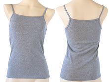 画像をギャラリービューアに読み込む, 下着 キャミソール 綿100% レディース M L LL 肌着 綿 インナー 無地 グレー 白 黒