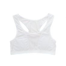 画像をギャラリービューアに読み込む, ジュニア スポーツブラ 中学生 ブラジャー カップ付ハーフトップ 140cm~165cm (スポブラ キッズ 子供 メッシュ 体育deインナー 肌着 ジュニアブラ 小学生 下着 Yバック スクールインナー 子供ブラ 140 150 160 165) (在庫限り)