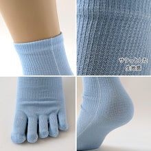 画像をギャラリービューアに読み込む, メンズ 靴下 5本指 ソックス 4足組 サポーター付 日本製 24-27cm (五本指 靴下 男性 日本製 かかとなし 水虫対策 消臭)