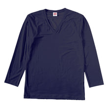 画像をギャラリービューアに読み込む, BVD あったか インナー tシャツ メンズ 裏起毛 長袖 冬 防寒 保温 Vネック 暖かい M~LL B.V.D 下着 ロング丈 ストレッチ あたたかい 白 黒 登山 無地