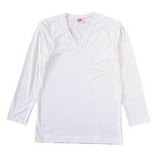 画像をギャラリービューアに読み込む, BVD あったか インナー tシャツ メンズ 裏起毛 長袖 冬 防寒 保温 Vネック 暖かい M~LL B.V.D 下着 ロング丈 ストレッチ あたたかい 白 黒 登山 無地