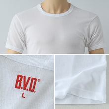 画像をギャラリービューアに読み込む, BVD インナー 半袖 メンズ tシャツ カノコ メッシュ 丸首 2枚組 M~LL bvd インナーシャツ 肌着 下着 クルーネック 春夏 ホワイト 白 M L LL