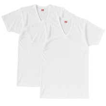 画像をギャラリービューアに読み込む, BVD インナー メンズ 半袖 vネック tシャツ 下着 カノコ メッシュ 2枚組 M~LL bvd インナーシャツ 肌着 v首 春夏 ホワイト 白 M L LL