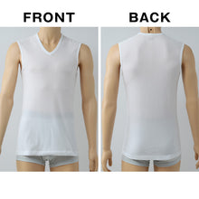 画像をギャラリービューアに読み込む, BVD インナー メンズ ノースリーブ vネック スリーブレス シャツ 鹿の子 メッシュ 2枚組 M~LL bvd tシャツ インナーシャツ 肌着 下着 v首 タンクトップ ランニング 春夏 ホワイト 白 M L LL (在庫限り)