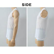 画像をギャラリービューアに読み込む, BVD メンズ インナー ノースリーブ vネック スリーブレス メッシュ 2枚組 M~LL bvd tシャツ インナーシャツ 肌着 下着 v首 タンクトップ ランニング 春夏 ホワイト 白 M L LL (在庫限り)