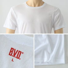 画像をギャラリービューアに読み込む, BVD インナー メンズ 半袖 tシャツ 丸首 2枚組 M~LL bvd インナーシャツ 肌着 下着 クルーネック 春夏 ホワイト 白 M L LL