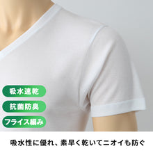 画像をギャラリービューアに読み込む, BVD メンズ インナーシャツ 半袖 vネック tシャツ 下着 2枚組 M~LL 肌着 インナー v首 春夏 防臭 ホワイト 白 M L LL