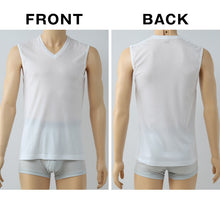 画像をギャラリービューアに読み込む, BVD インナー メンズ ノースリーブ vネック スリーブレス 2枚組 M~LL bvd tシャツ インナーシャツ 肌着 下着 v首 タンクトップ ランニング 春夏 ホワイト 白 M L LL (在庫限り)