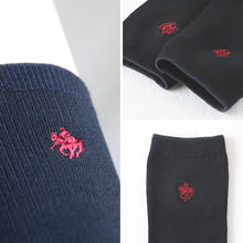 画像をギャラリービューアに読み込む, グンゼ POLO ワンポイント 刺繍 スクールソックス クルー丈 23-25cm (GUNZE ポロ ソックス 靴下 くつ下 くつした クルーソックス 通勤 通学 高校生 女子高生 スクール 学校 学生 おしゃれ)