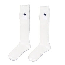 画像をギャラリービューアに読み込む, グンゼ POLO ハイソックス レディース ワンポイント 刺繍 スクールソックス 23-25cm (GUNZE 靴下 くつした くつ下 長め 女子 高校生 中学生 学校 学生 通勤 通学 ソックス 黒 ポロ おしゃれ 女子高生 スクール)