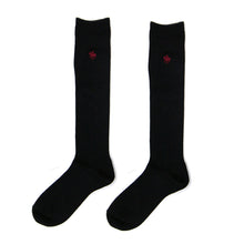 画像をギャラリービューアに読み込む, グンゼ POLO ハイソックス レディース ワンポイント 刺繍 スクールソックス 23-25cm (GUNZE 靴下 くつした くつ下 長め 女子 高校生 中学生 学校 学生 通勤 通学 ソックス 黒 ポロ おしゃれ 女子高生 スクール)