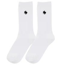 画像をギャラリービューアに読み込む, スクールソックス ワンポイント クルーソックス 小学生 男子 女子 16-18cm~22-24cm 白 紺 黒 ソックス キッズ 子供 靴下 スクール 中学生 小学校