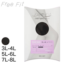 画像をギャラリービューアに読み込む, Free Fit 120デニール レディース タイツ ゆったりタイツ 3L-4L~7L-8L (free fit ラージサイズ 大きいサイズ ポッチャリ ゆったり マチなし 防寒 冬)